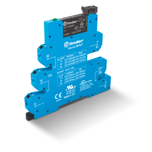 Rel. interface EMR MasterINPUT Push-IN.6,2mm.1CO 6A/6VUC, AgNi+Au (39.71.0.006.5060) image 2