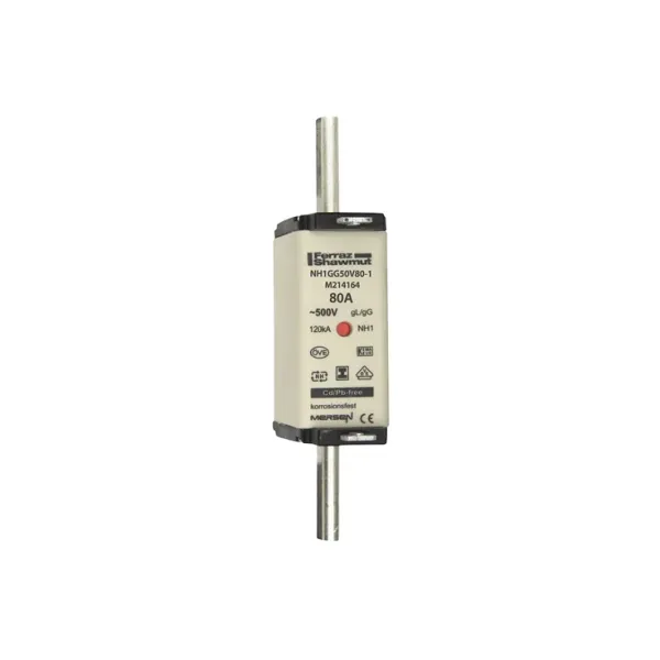 Fuse-link NH1 gG 500VAC 80A isolated tags Double indicator image 2