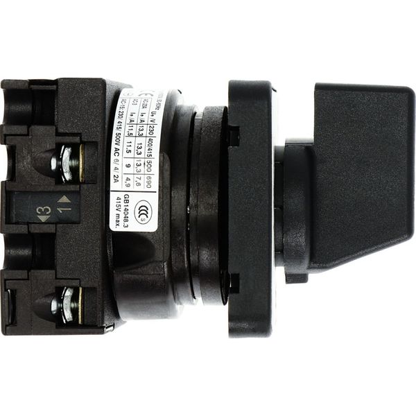 On-Off switch, T0, 20 A, flush mounting, 1 contact unit(s), 2 pole, with black thumb grip and front plate image 34