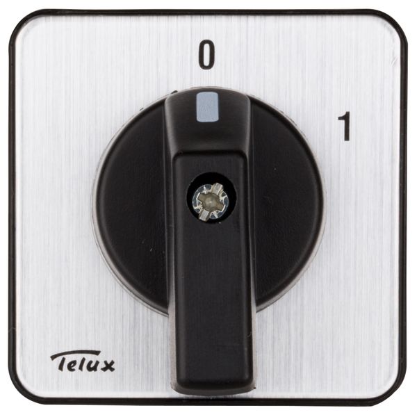 ON-OFF switch, 4 hole mounting, 1 pole, 20A, 0-1 image 1
