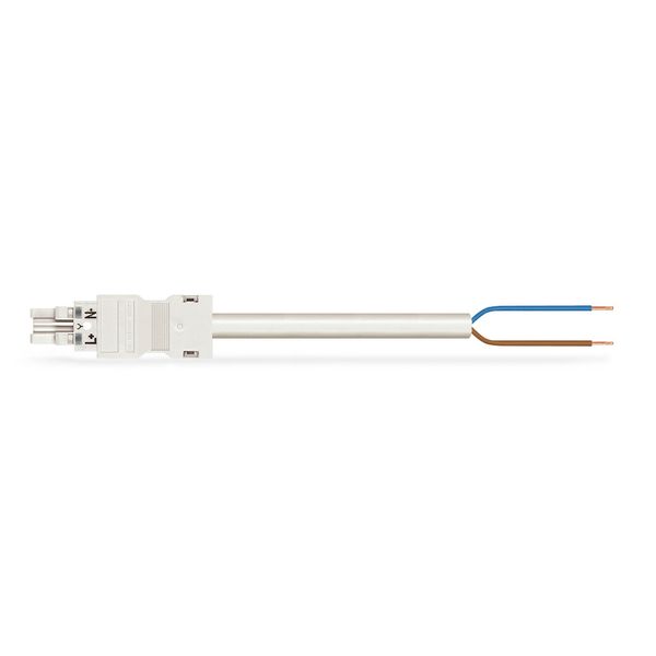 pre-assembled connecting cable Eca Socket/open-ended white image 1