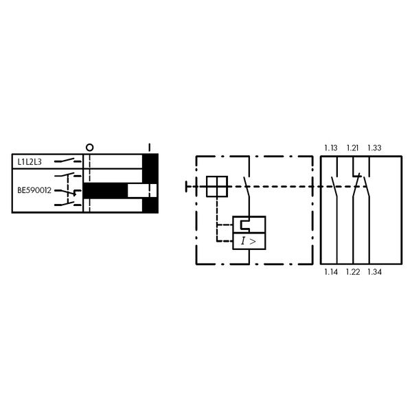 Auxiliary contact side, 2NO+1NC BE5/6 image 3