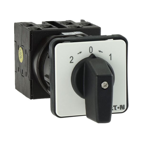 Universal control switches, T0, 20 A, center mounting, 3 contact unit(s), Contacts: 6, Spring-return from positions 1 and 2, 45 °, momentary, 2>0 image 26