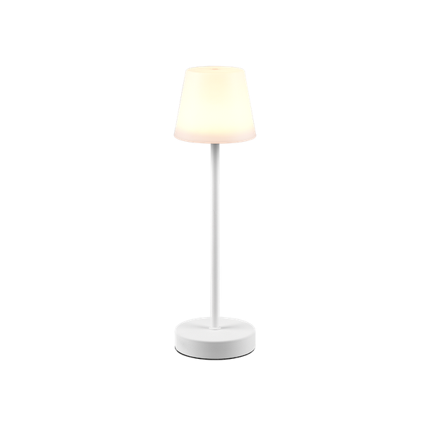 Martinez LED outdoor table lamp matt white rechargeable image 1