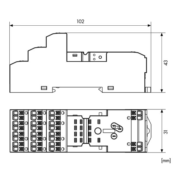 Plug-in socket for RS/PT5 relays, 14-pole, spring clamp, 8A image 7