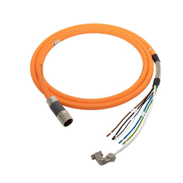 Cable, Motor Power, Kinetix 5500, Continuous-Flex, TPE Orange, 1000 Volt Hybrid, 4 Power, 2 Feedback (Digital Communications), 2 Brake Conductor, 18 AWG, 30 meter image 1