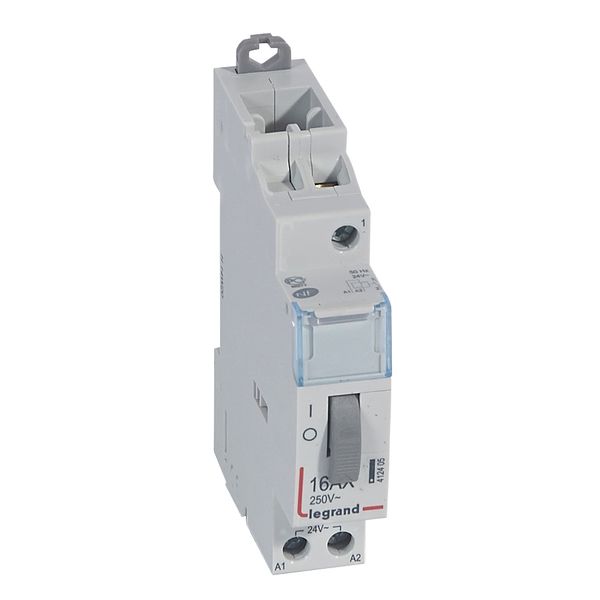 Single pole latching relay- standard - 16 A - 24 V - 1 N/O image 1