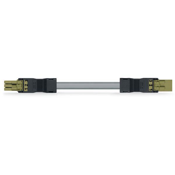 pre-assembled interconnecting cable Socket/plug 3-pole light green image 3