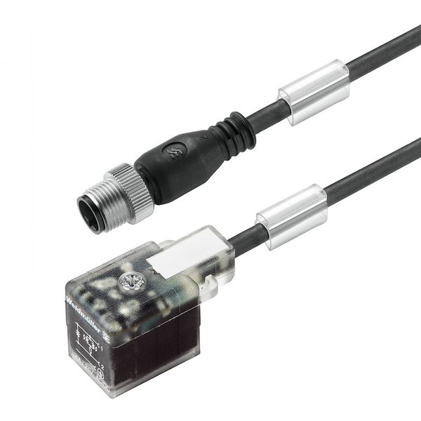 Valve cable (assembled), Cable length: 0.15 m, PUR, black image 2