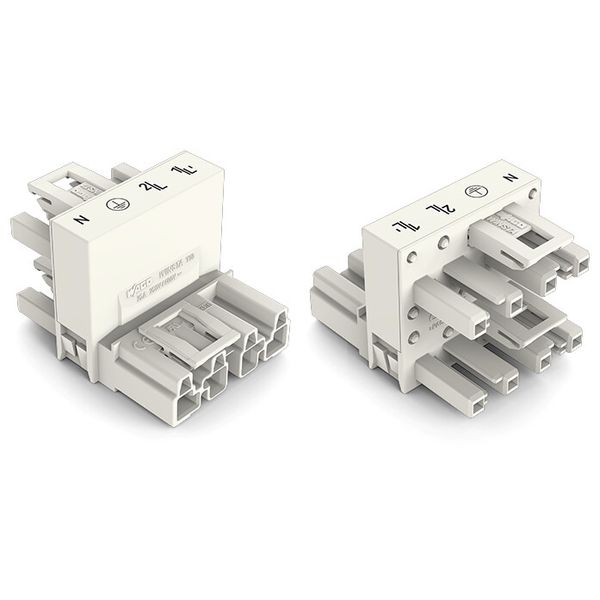 h-distribution connector 4-pole Cod. A white image 2