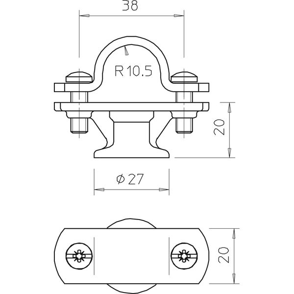 113 Z-20 Holder for insulating rod 20mm image 2