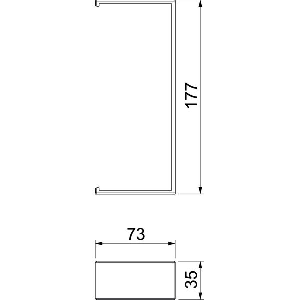 BRK SSA70170 rws Joint cover SIGNA BASE 70x170 9010 image 2