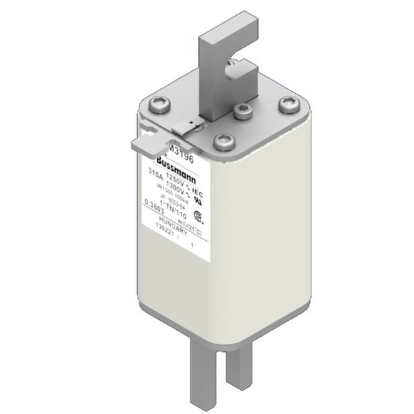 Fuse-link, high speed, 315 A, AC 1250 V, compact size 1, 45 x 58 x 138 mm, aR, DIN, IEC, type T indicator image 2