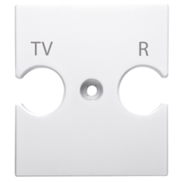 UNIVERSAL SUPPORT - COMBINED SOCKET OUTLET TV-R - GLOSSY WHITE - CHORUSMART image 1