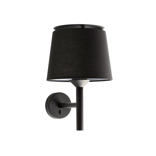 SAVOY BLACK WALL LAMP BLACK LAMPSHADE image 2