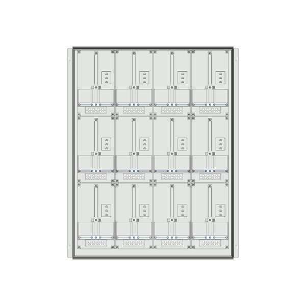 Meter box insert 3-rows, 12 meter boards / 25 Modul heights image 1