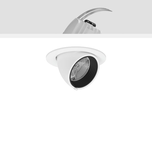 GOLAS mini, 29 W, 3000 lm, 940, white, on/off Recessed projectors, D 1 image 1