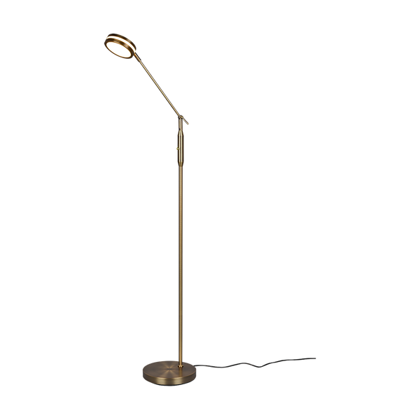 Franklin LED floor lamp antique brass image 1