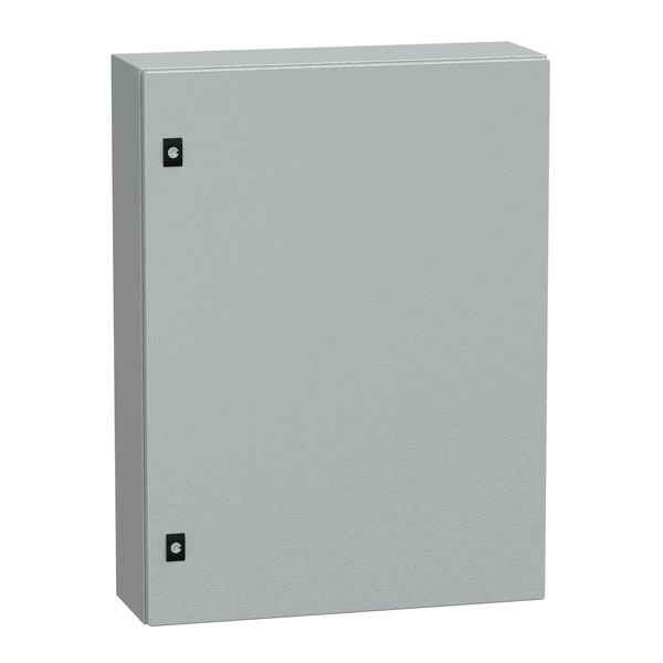 Spacial CRN plain door with mount.plate. H800xW600xD200 IP66 IK10 RAL7035.. image 1