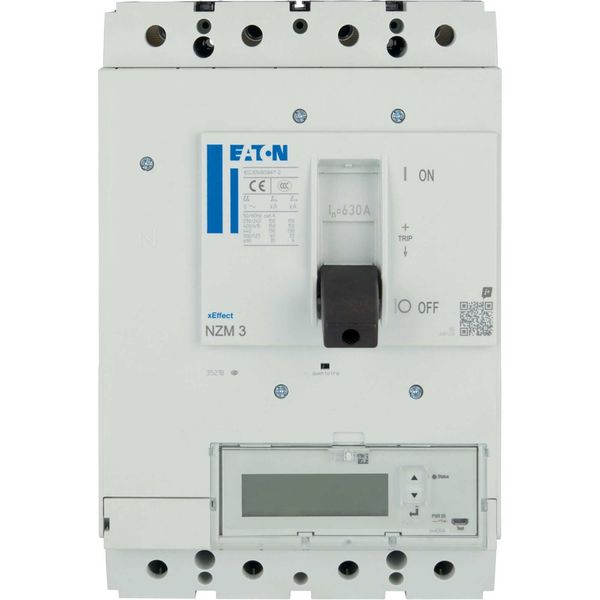 NZM3 PXR25 circuit breaker - integrated energy measurement class 1, 630A, 4p, variable, Screw terminal image 8