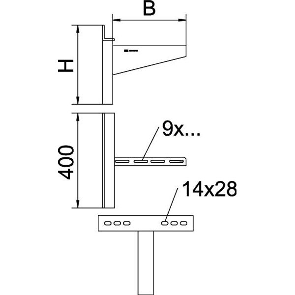 AWSS 21 FT Wall bracket heavyweight type B210mm image 2