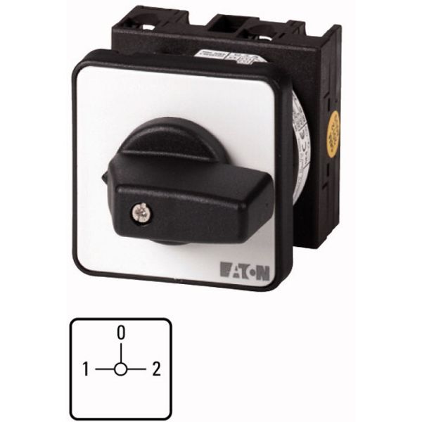 Ammeter selector switches, T0, 20 A, flush mounting, 2 contact unit(s), Contacts: 4, 90 °, maintained, Without 0 (Off) position, 1-2-3, Design number image 1