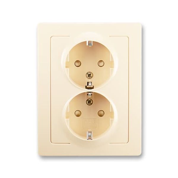 5512G-02349 S1W Double socket outlet with earthing contacts image 1