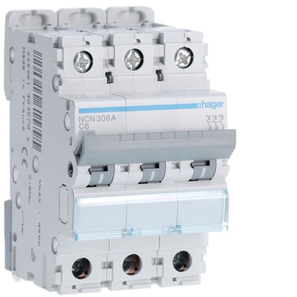 AUTOMATIC FUSE 10KA C 3X6A image 1