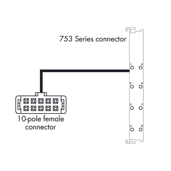 System cable for WAGO-I/O-SYSTEM, 753 Series 8 digital inputs or outpu image 2