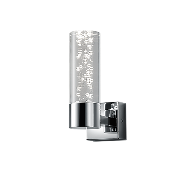 Bolsa H2O LED wall lamp 1-pc chrome/bubble glass image 1