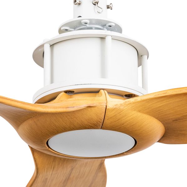 JUST FAN Ø1280MM WHITE 3 BLADES LIGHT WOOD N/R image 1