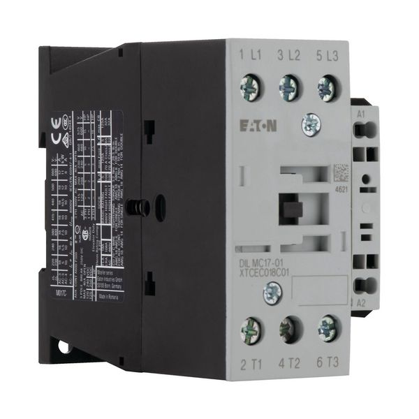 Contactor, 3 pole, 380 V 400 V 7.5 kW, 1 NC, RDC 24: 24 - 27 V DC, DC operation, Spring-loaded terminals image 10