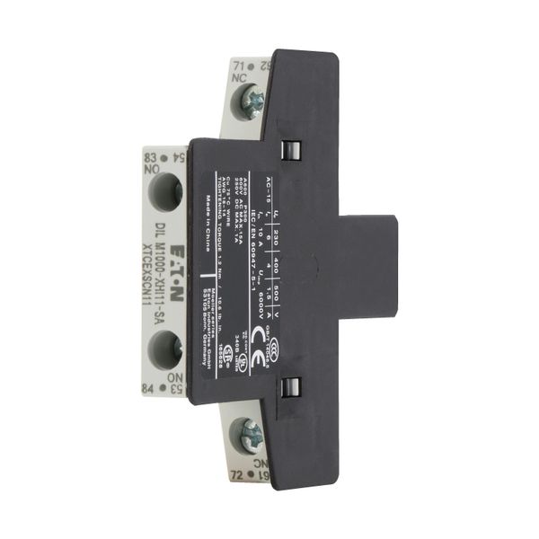 Auxiliary contact module, 2 pole, Ith= 10 A, 1 N/O, 1 NC, Side mounted, Screw terminals, DILM40 - DILM225A image 6