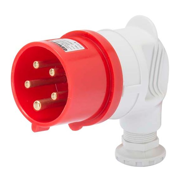 90° PLUG - IP44 - 2P+E 16A 380-415V 50/60HZ - RED - 9H - SCREW WIRING image 2