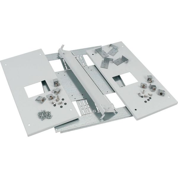 Mounting kit, 2xNZM4, 1600A, 3p, fixed version, W=800mm, grey image 3