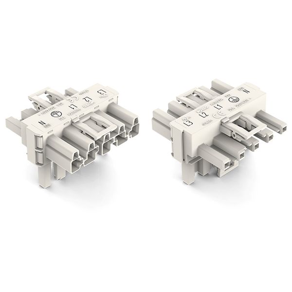 T-distribution connector 5-pole Cod. A white image 3