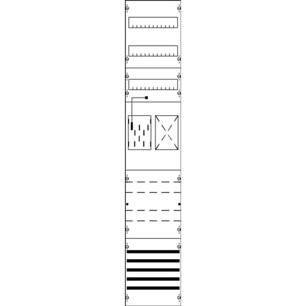 KA4502 Meter panel, Field width: 1, Rows: 0, 1350 mm x 250 mm x 160 mm, IP2XC image 5