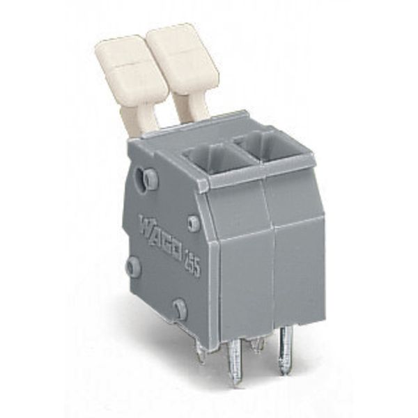 PCB terminal block finger-operated levers 2.5 mm² gray image 3