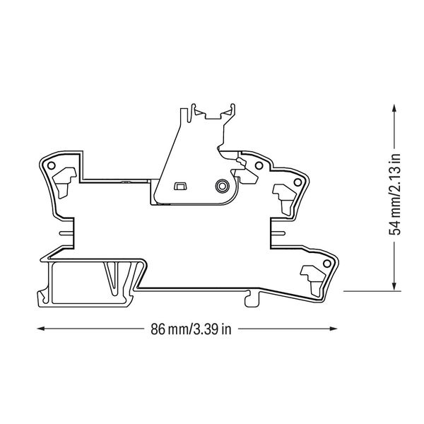 Relay module Nominal input voltage: 60 VDC 2 changeover contacts gray image 7