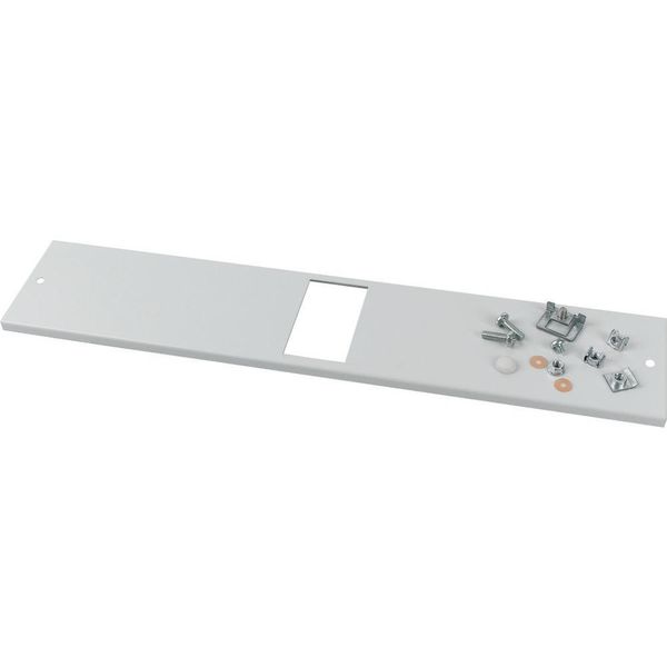 Front cover, +mounting kit, for PKZ4, horizontal, 3p, HxW=100x425mm, grey image 2