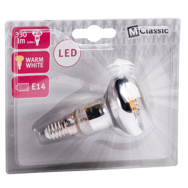 LED Bulb Filament E14 3.8W R50 2700K 330lm CL image 1