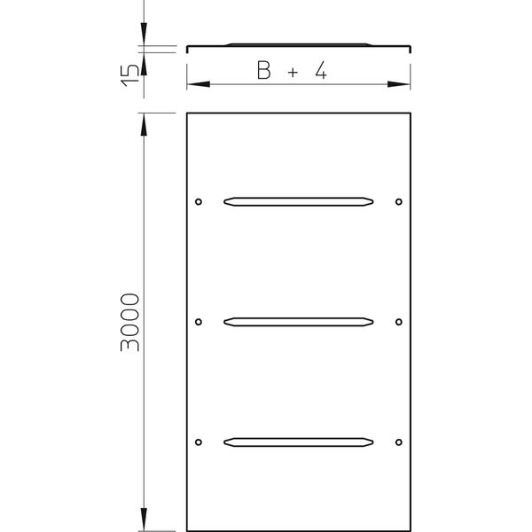 DRL 300 A4 Cover with turn buckle for cable tray and ladder 300x3000 image 2