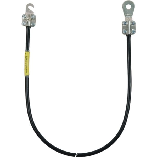 Earthing cable 16mm² / L 0.5m black w. 1 cable lug (C) M8 a. (A) M5/M6 image 1