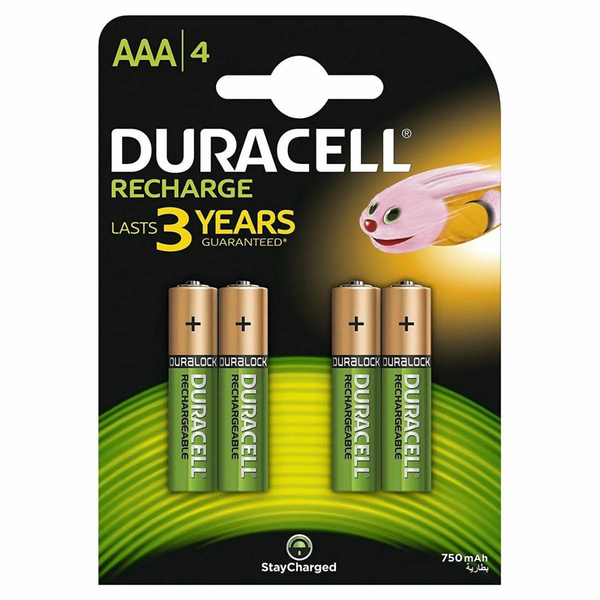 DURACELL Rechargeable HR03 AAA 750mAh BL4 image 1