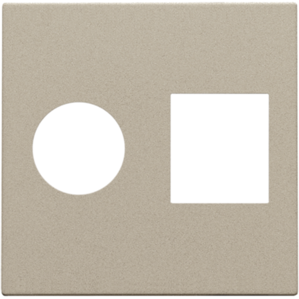 Finishing set for single coaxial connection and network connection RJ4 image 1