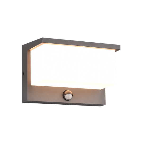 Nestos LED wall lamp anthracite motion sensor image 1