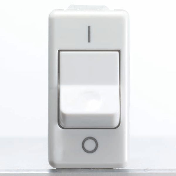ONE-WAY SWITCH 2P 250V ac - FOR HEAVY DUTY - 25AX - NEUTRAL - SYMBOL 0/I - 1 MODULE - SYSTEM WHITE image 2