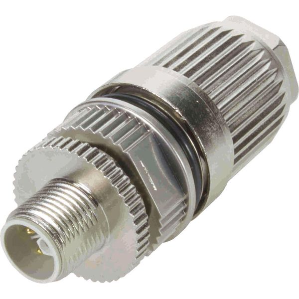 756-9701/050-000 Fitted pluggable connector; 5-pole, shielded; M12 plug, straight; IDC technology image 1