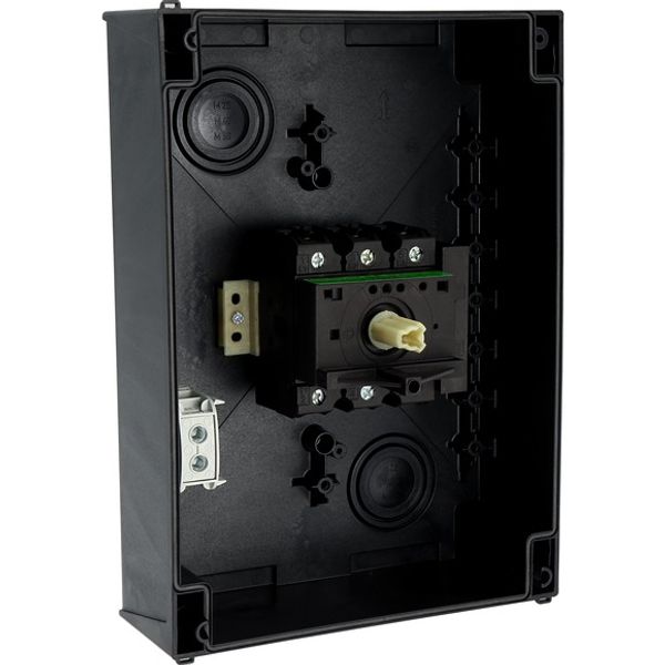 Main switch, P3, 100 A, surface mounting, 3 pole, 1 N/O, 1 N/C, STOP function, With black rotary handle and locking ring, Lockable in the 0 (Off) posi image 12