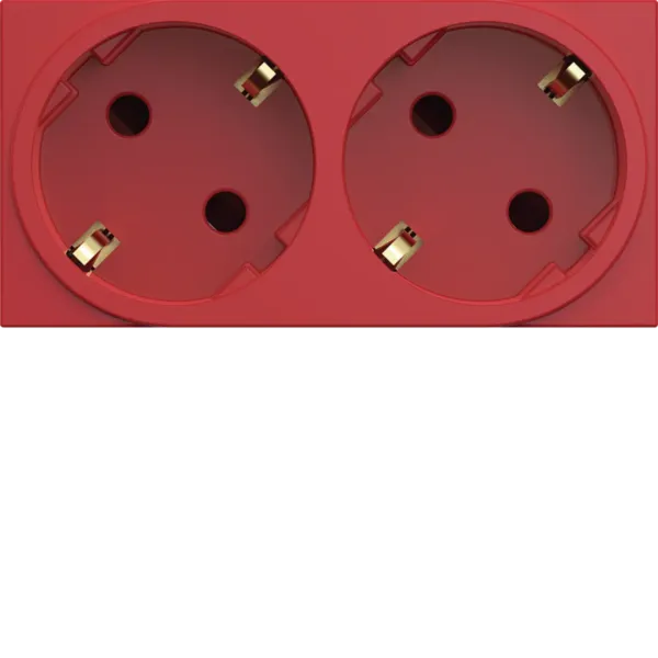 GALLERY DOUBLE 4 ST. UPS SECURITY SOCKET OUTLET RED image 1